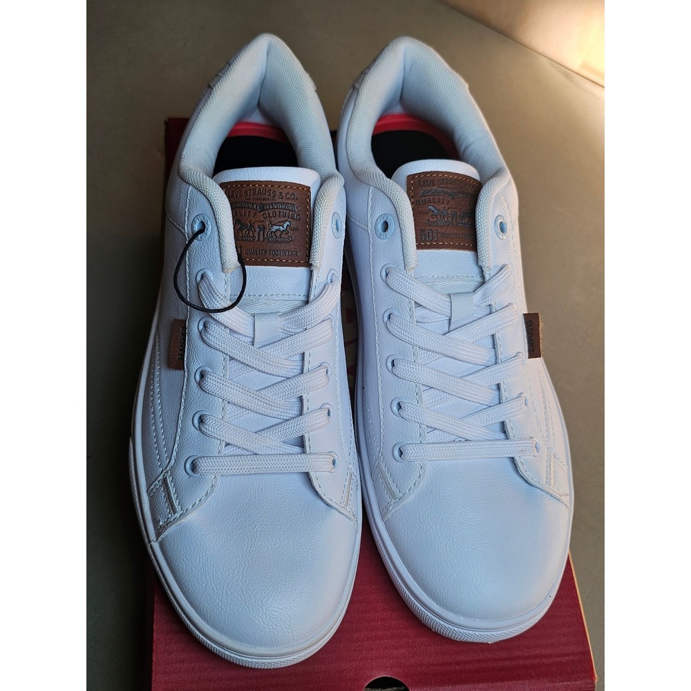 Levis Jeffrey 501 Tumbled UL Mens White Tan Sneakers Shoes 10.5 519495-71X1 - Picture 3 of 12